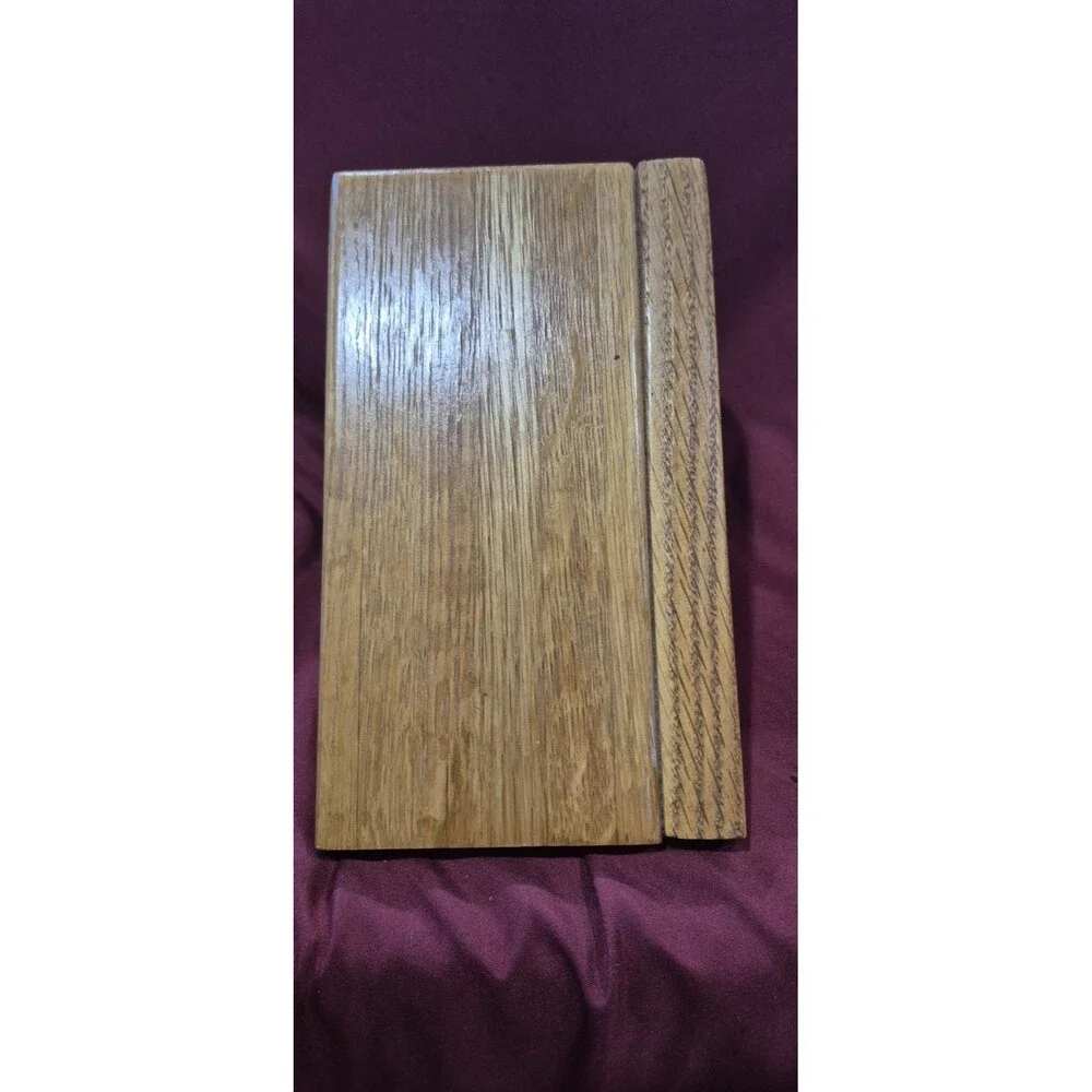 Cutco Honey Oak Wood Knife Block Holder Empty 5 Slot Vintage Kitchen Counter